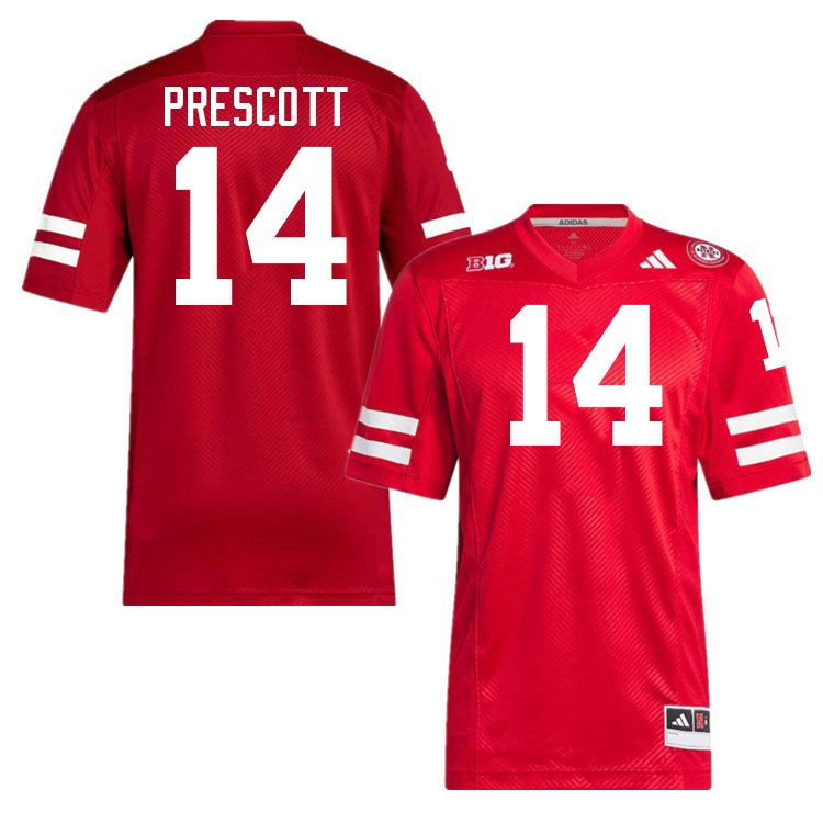 Men #14 Kahmir Prescott Nebraska Cornhuskers College Football Jerseys Stitched Sale-Scarlet